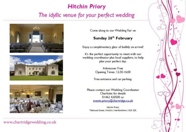 The Upcoming Hitchin Priory Wedding Fair
